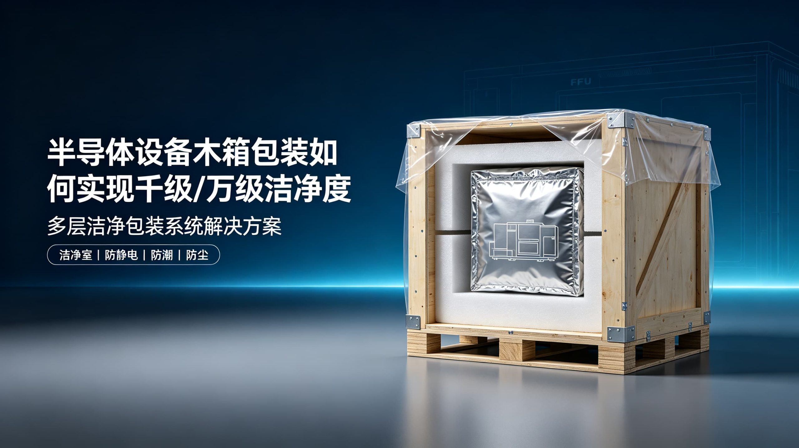 千级/万级洁净木箱定制_半导体设备包装厂家_一站式服务