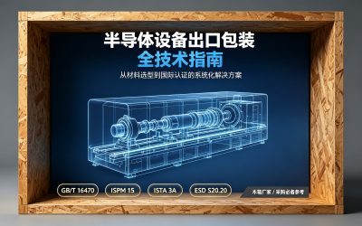 半导体设备出口木箱的完整技术方案：涵盖GB/T 16470、ISPM 15、ISTA 3A/3B等核心标准，详解胶合板选型、防震球配置、防潮三层包装与EUV光刻机实战案例。木箱厂家/采购必读